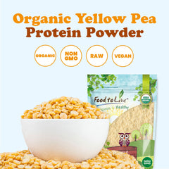 Prepared protein shake with Yellow Pea Protein Powder