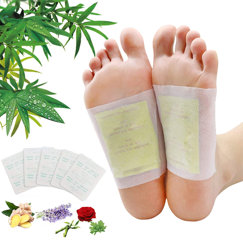 Boxed 100-piece foot pads with bamboo vinegar ginger powder