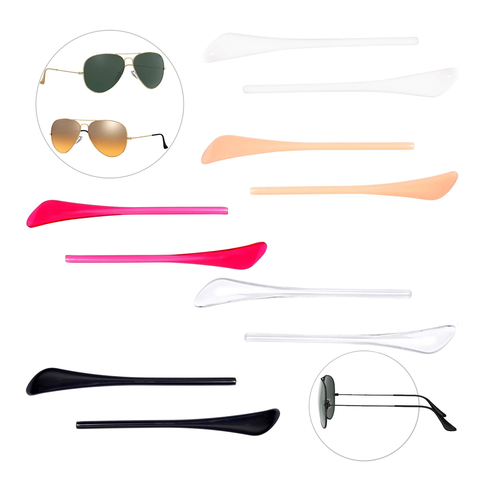 Ray-Ban Aviator RB3362 with FOOUSA temple tips - lateral view - image 4