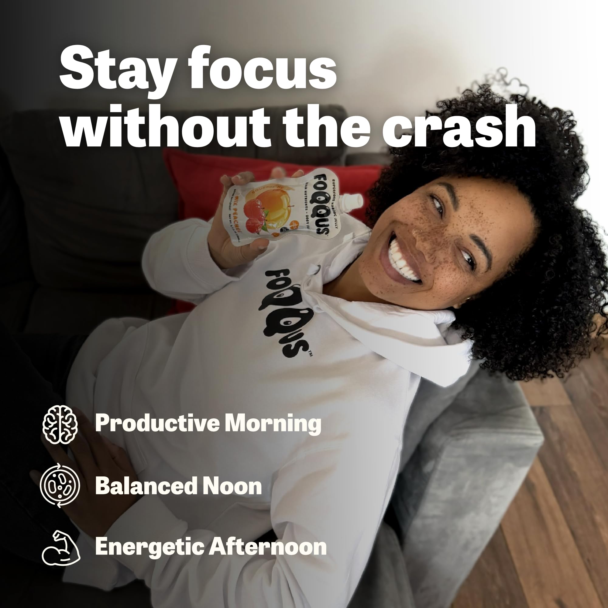 FOQQUS Peach Lychee Konjac Jelly on-the-go usage emphasizes tear-and-eat convenience