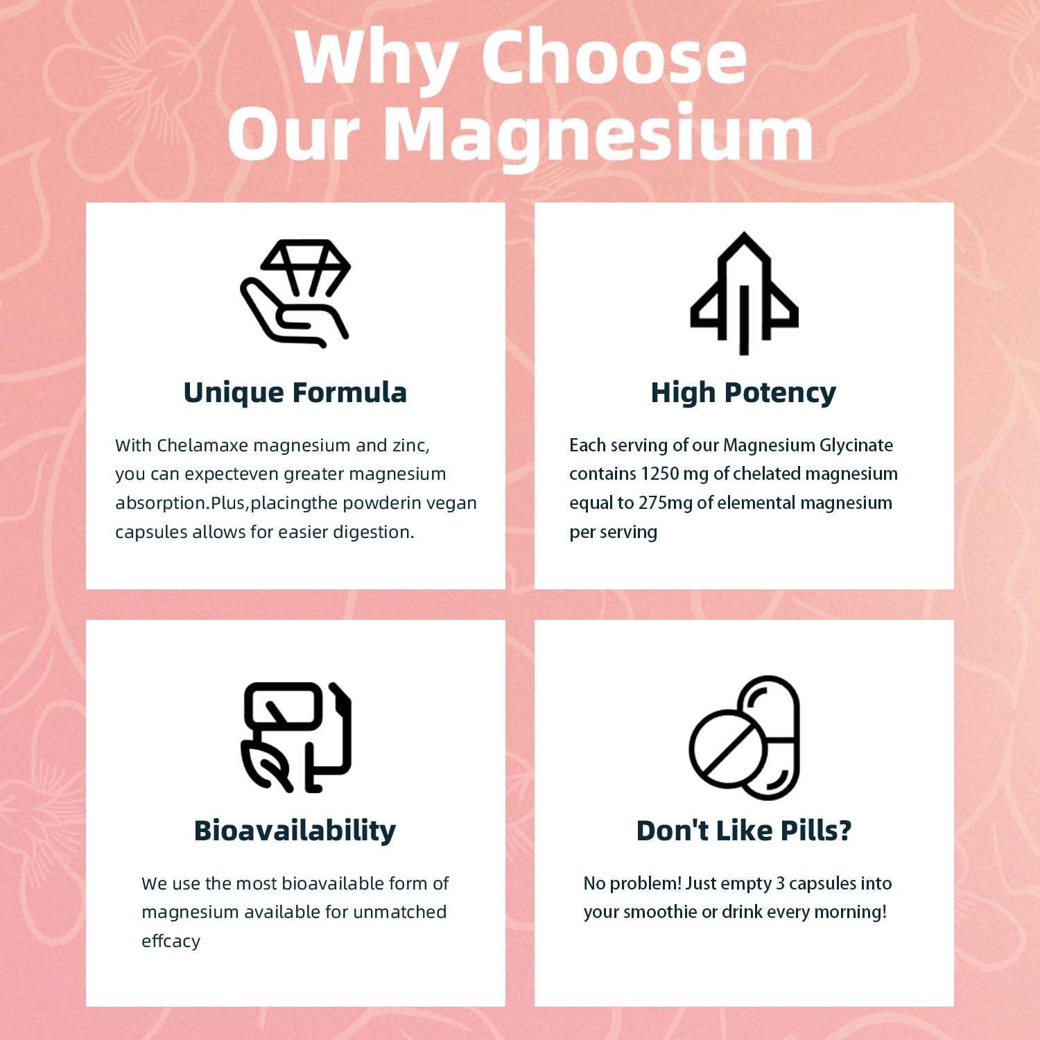 Lifestyle image showing both women and men using a magnesium supplement