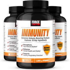 Force Factor Immunity bottle and packaging on white background