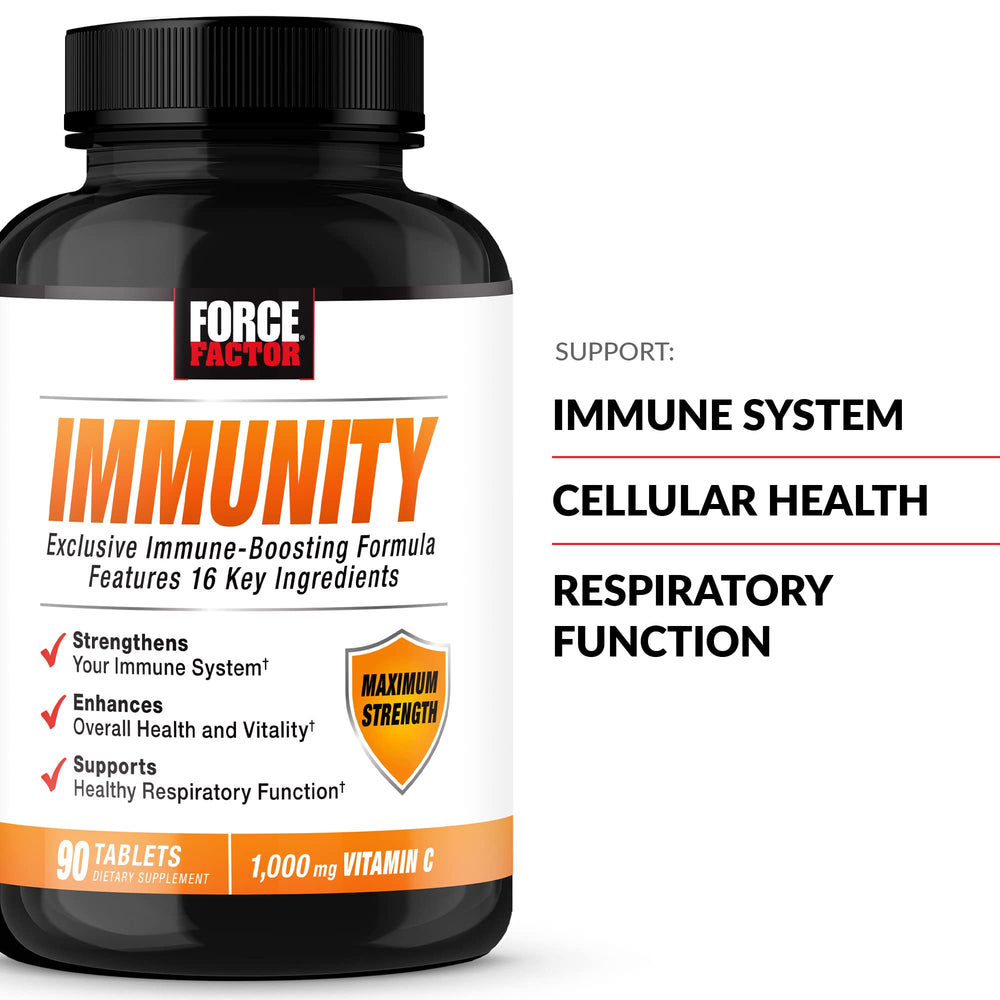 Close-up of Force Factor Immunity bottle label