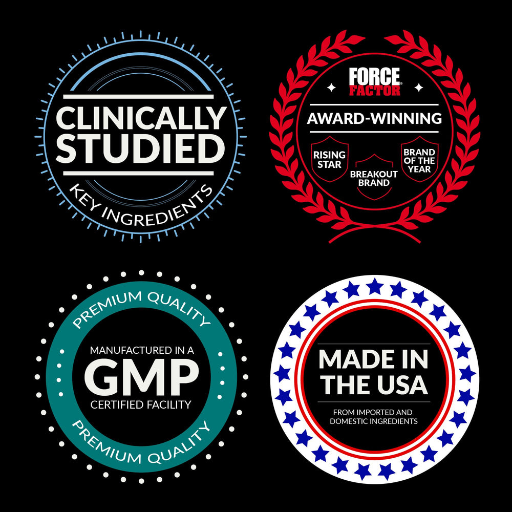 Force Factor Prime HGH Secretion Activator clinical study graphic signals AlphaSize backing.