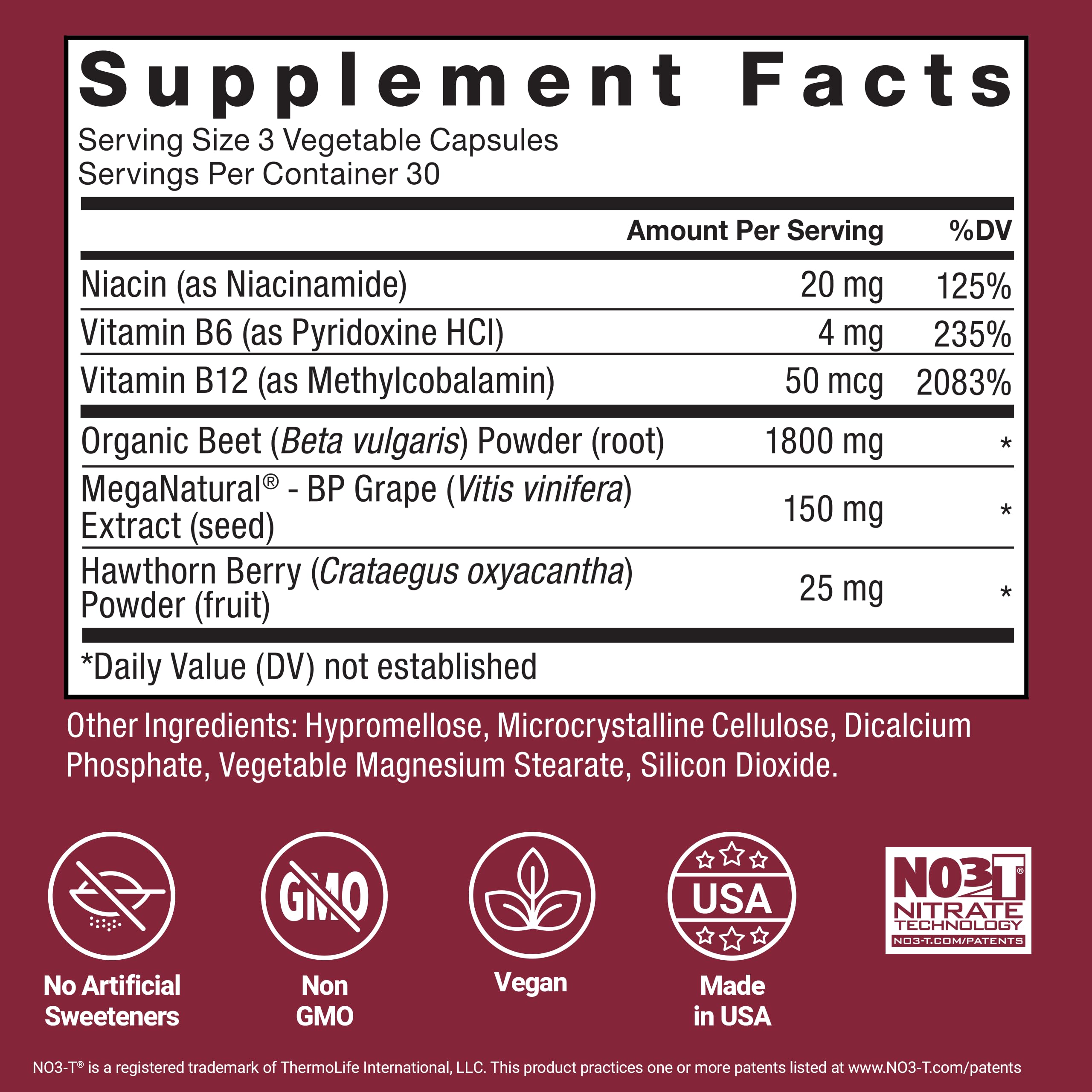 Beet root capsules supporting nitric oxide production and circulation