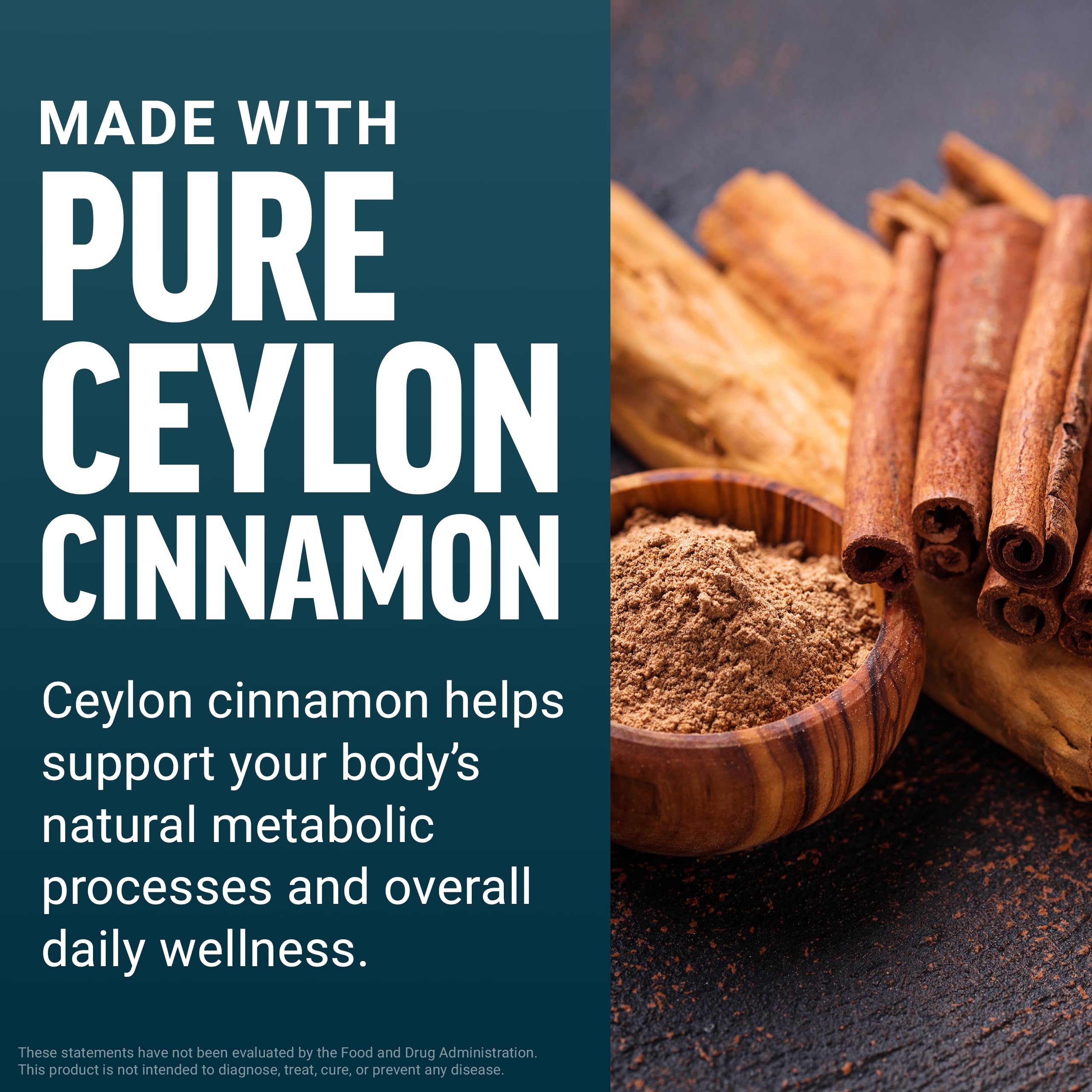 Ceylon cinnamon sticks beside the bottle