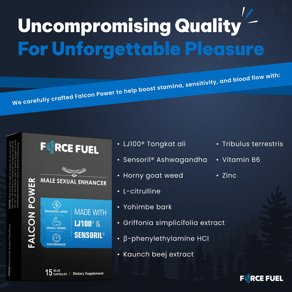 Force Fuel Falcon Power bottle cap and seal signaling quality and safety.