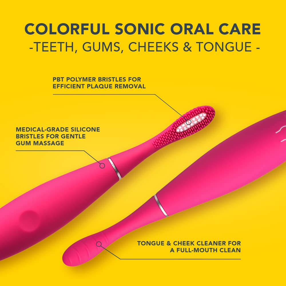 Foreo ISSA Kids Rose Nose Hippo toothbrush - back view