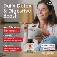 ForestLeaf ACV ginger root closeup signals digestive comfort and balanced energy.