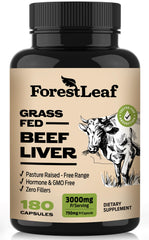 ForestLeaf grass-fed beef liver capsules bottle front view