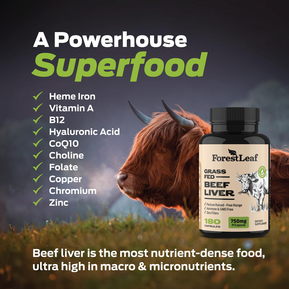 ForestLeaf beef liver capsules being used as daily supplement