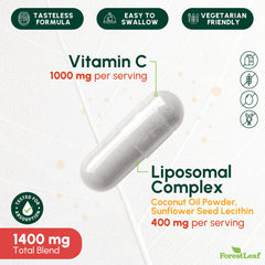 ForestLeaf Liposomal Vitamin C 1000mg capsules bottle and label