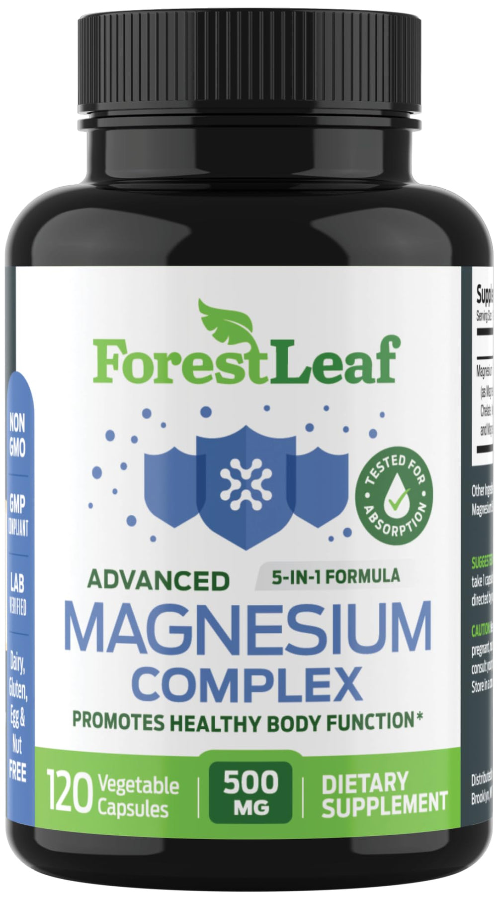 Digestive-friendly magnesium complex capsules for women and men
