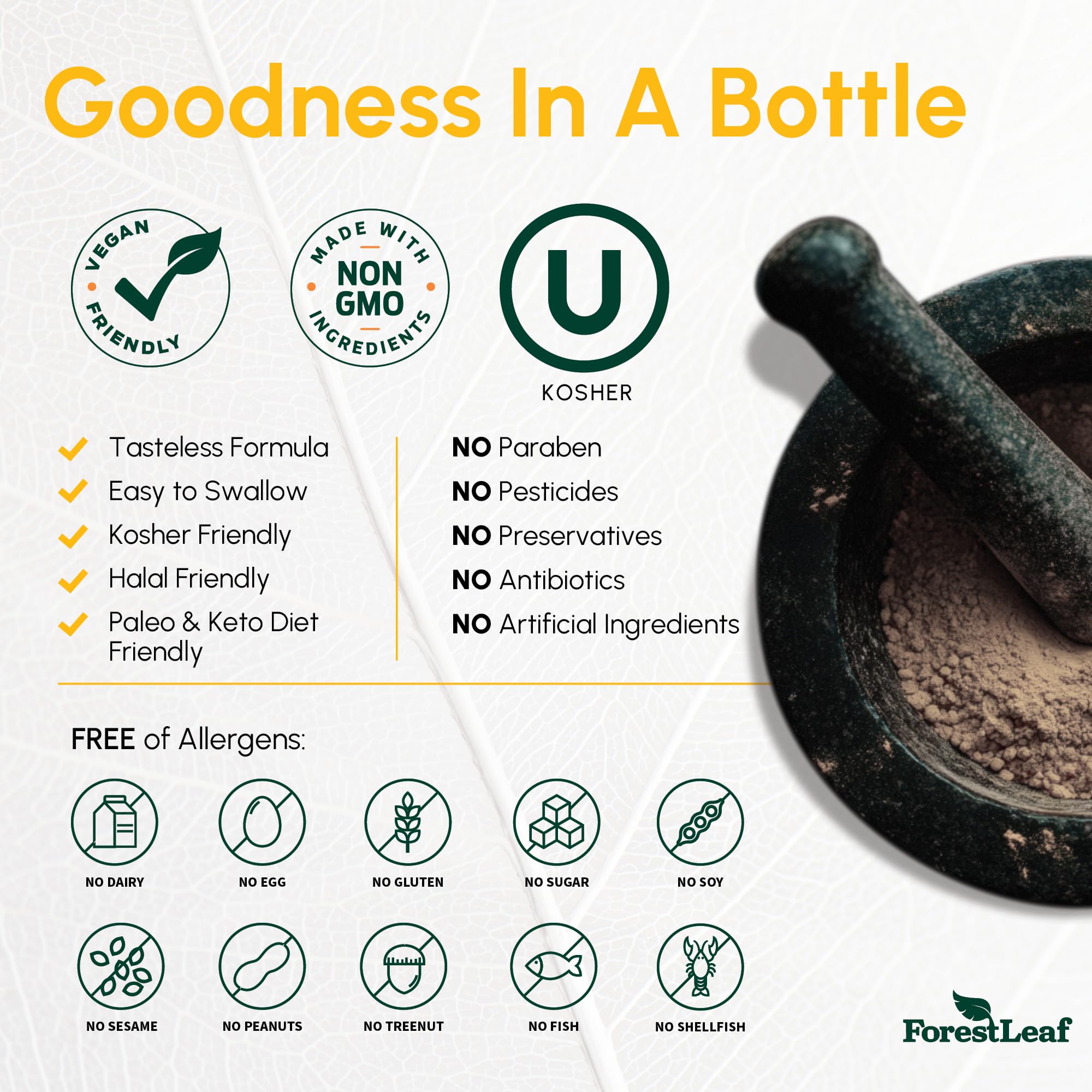 Label detail on ForestLeaf Vitamin D3 5000 IU bottle