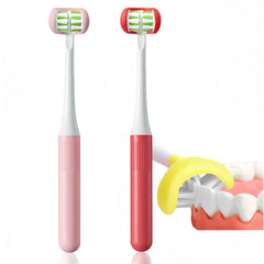 FOREVIVE toddler girls toothbrush with 360-degree wrap-around design