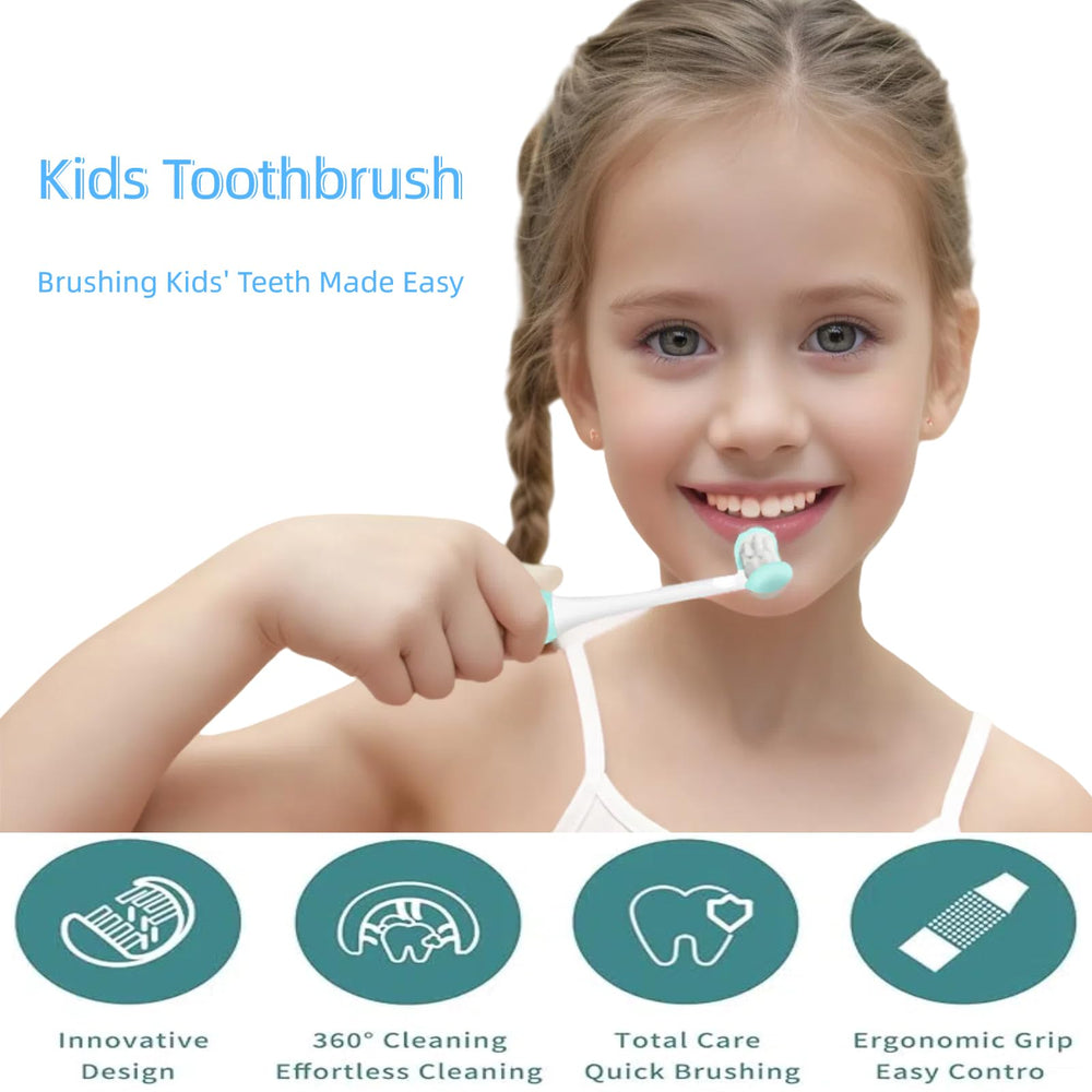 DuPont soft bristles on pediatric toothbrush head