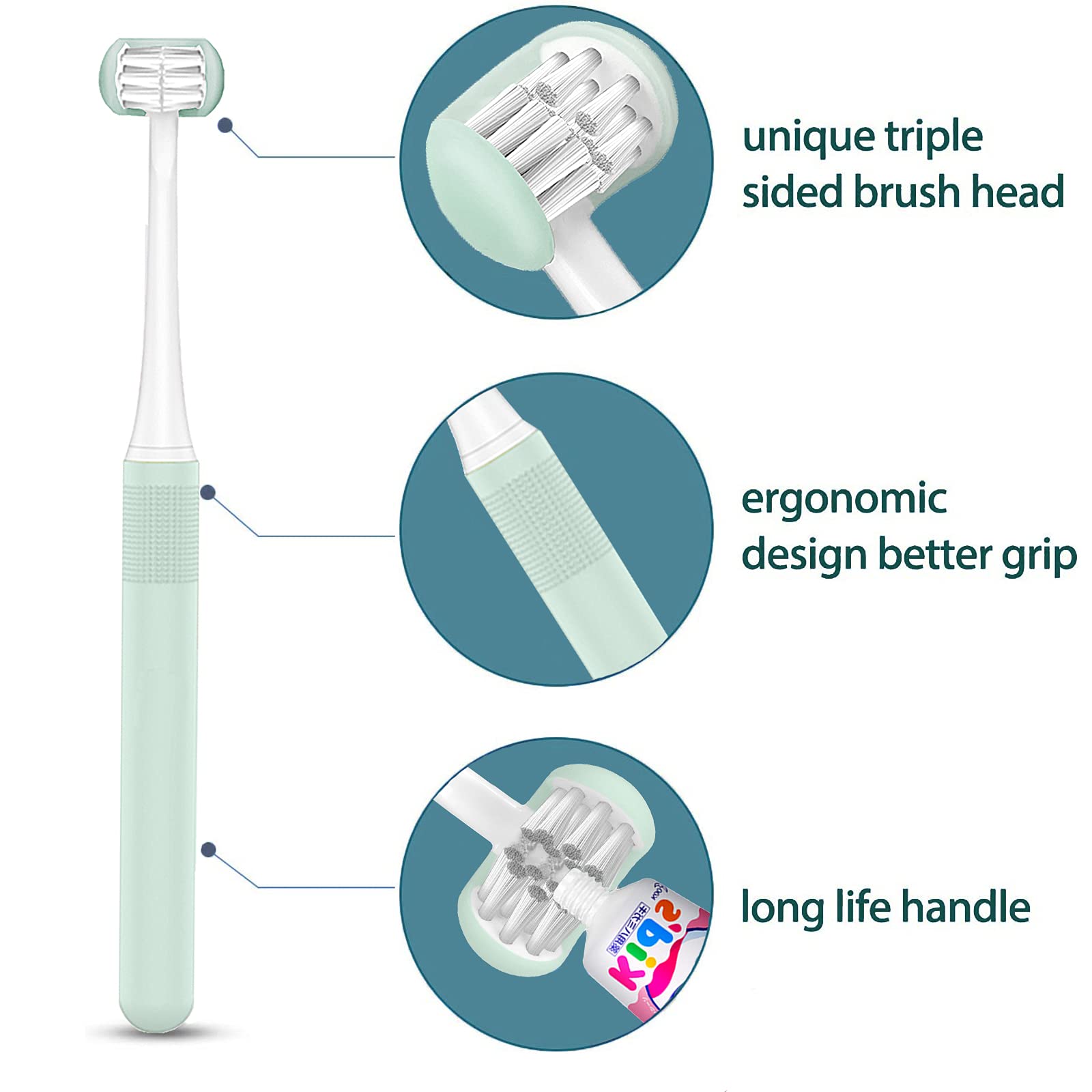 Adaptive bristle design for even cleaning across tooth widths