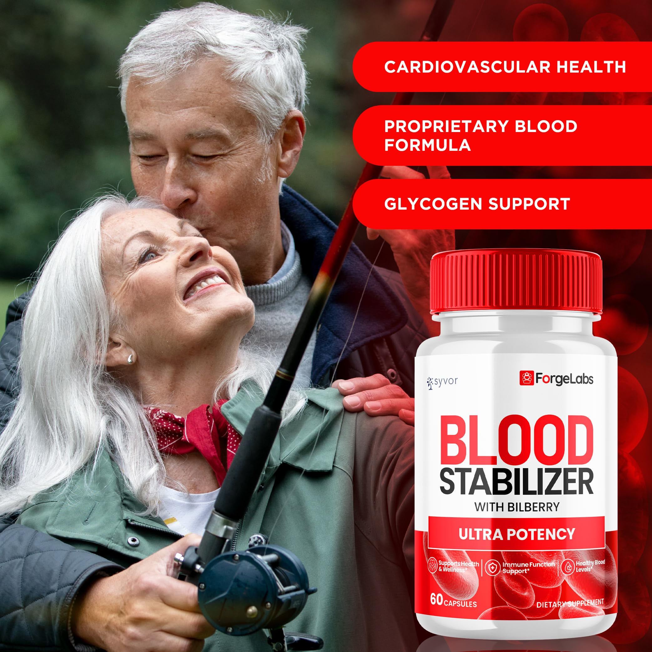 Serving suggestion showing two capsules per serving