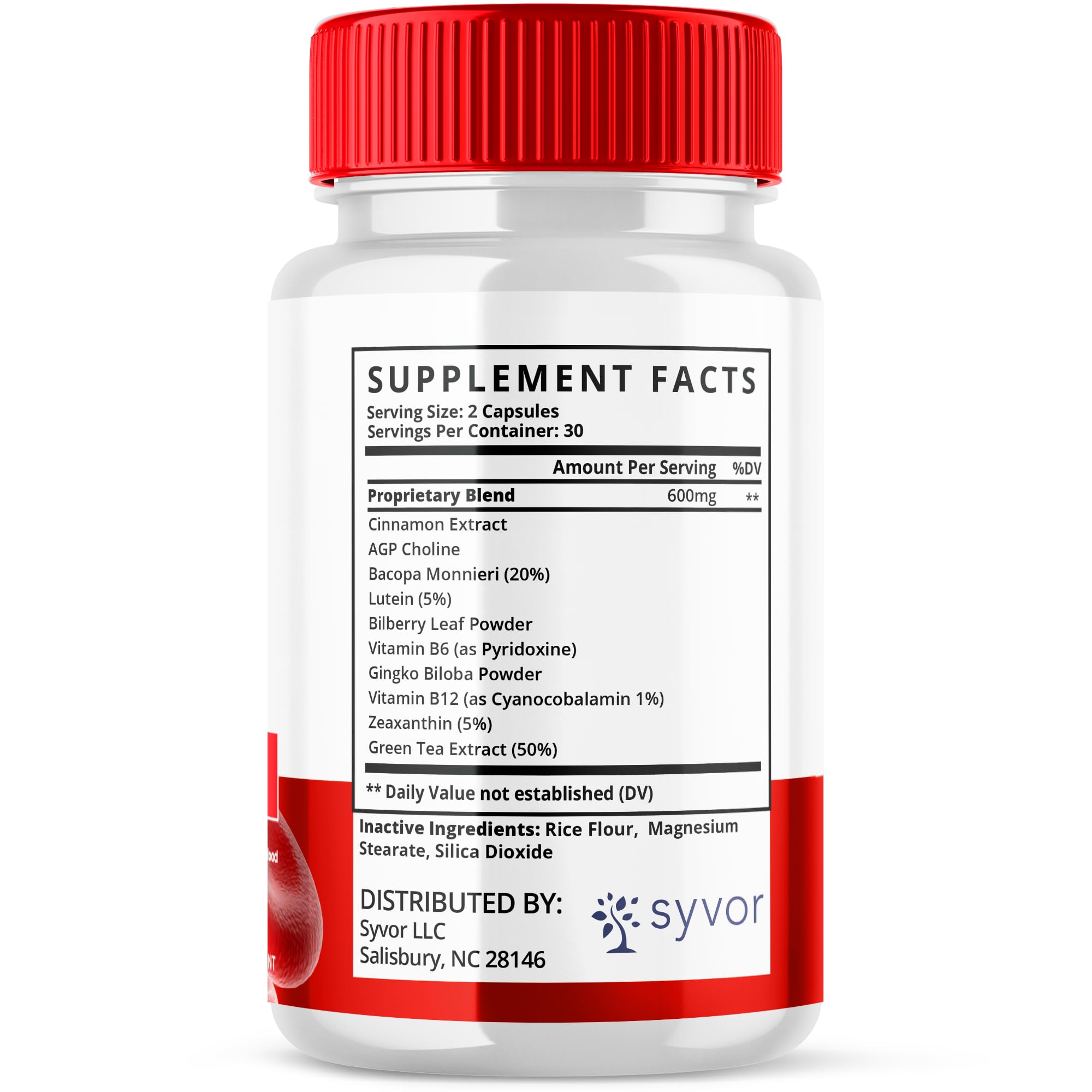 Front view of ForgeLabs Blood Stabilizer Capsules bottle and cap