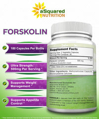 Close-up of Forskolin 500mg capsules