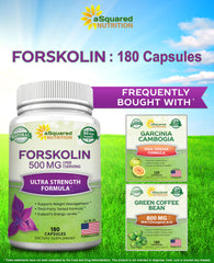 Supplement facts label for Forskolin 500mg