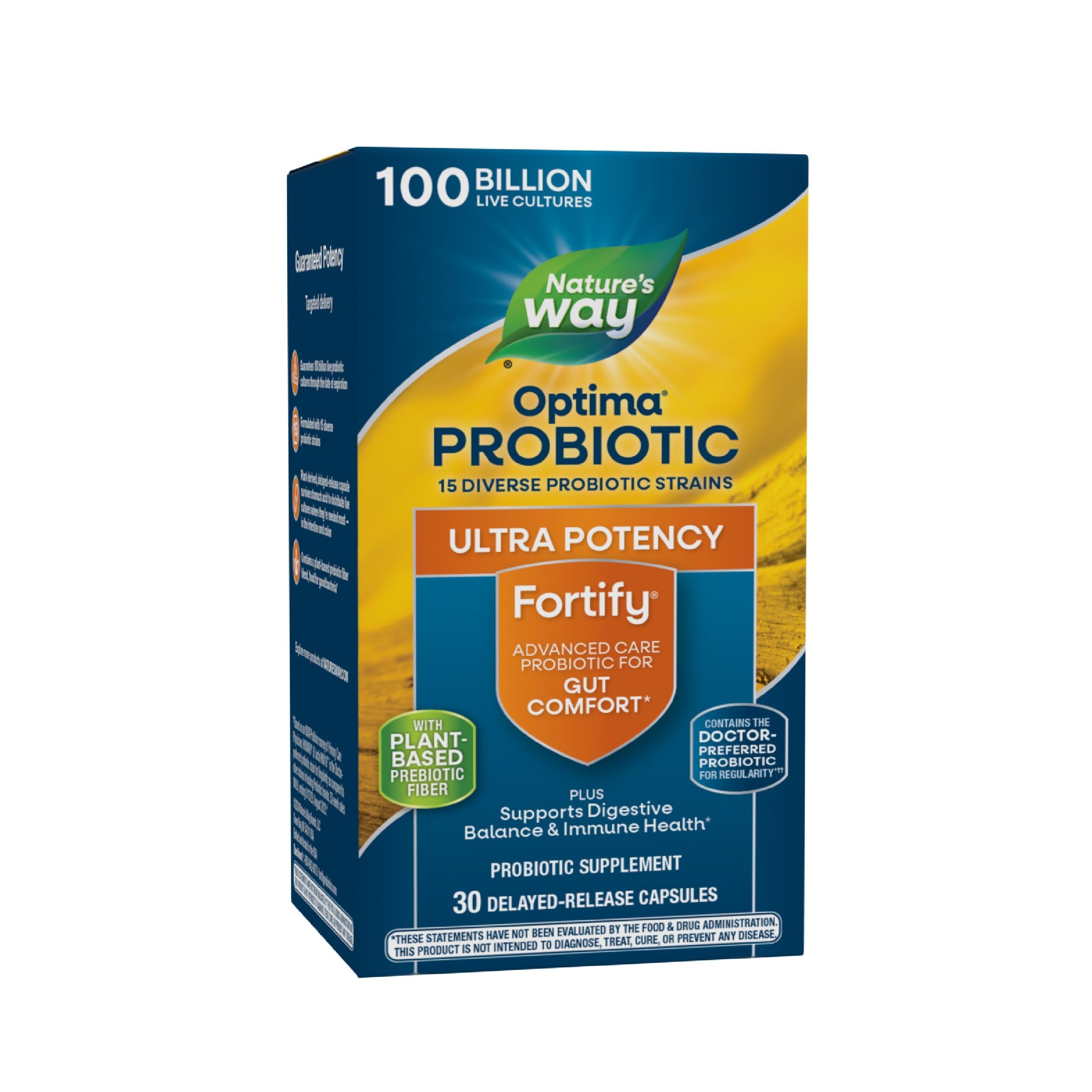 Fortify Optima Probiotic 100B CFU per capsule with 15 strains
