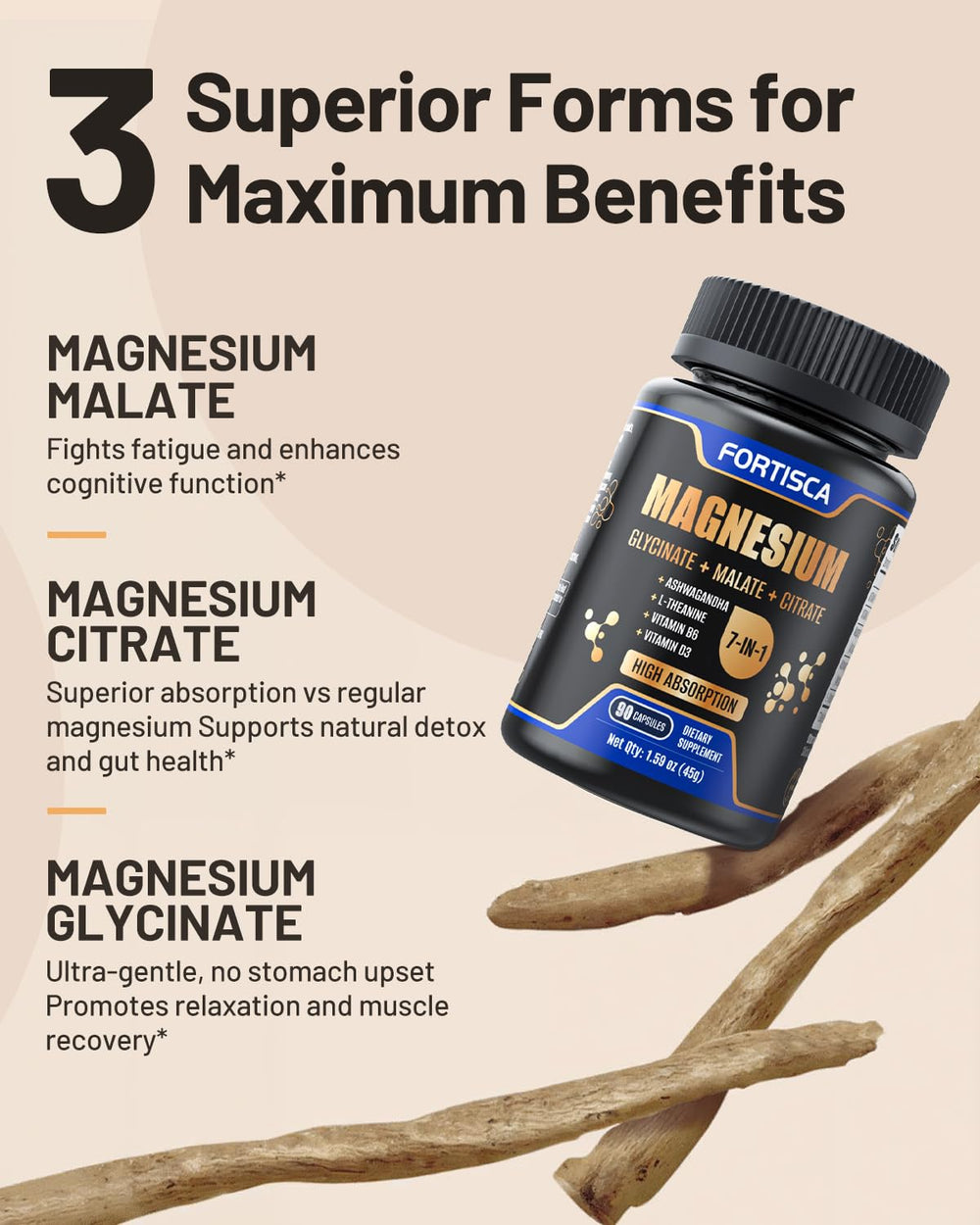 Fortisca Magnesium Complex combination of glycinate, malate and citrate