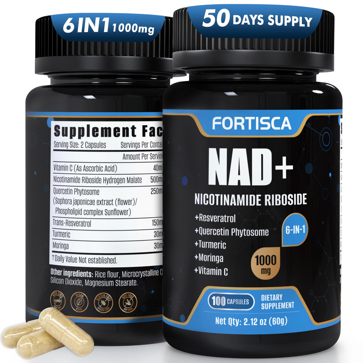 FORTISCA NAD+ 1000mg bottle