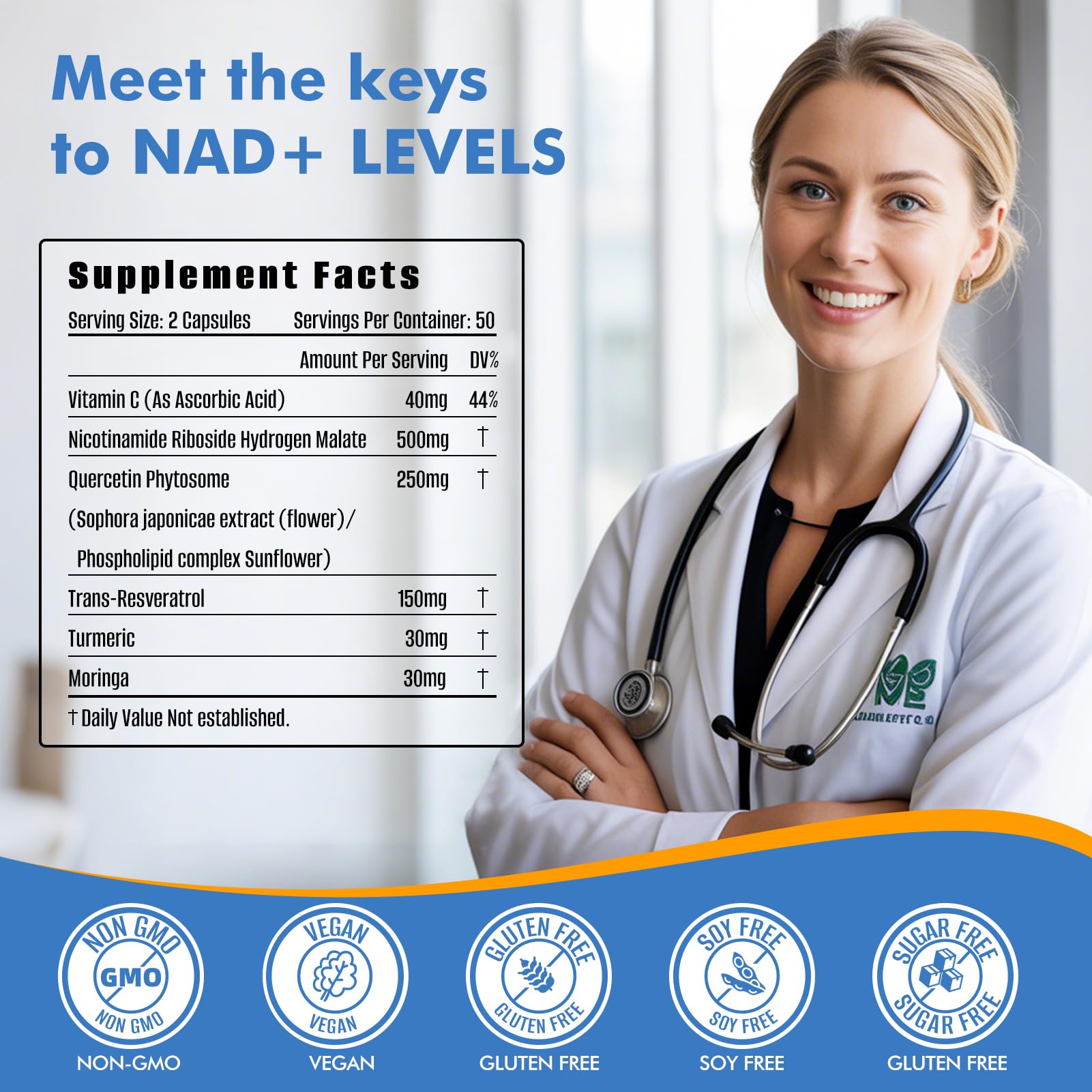 Fortisca NAD+ capsules close-up