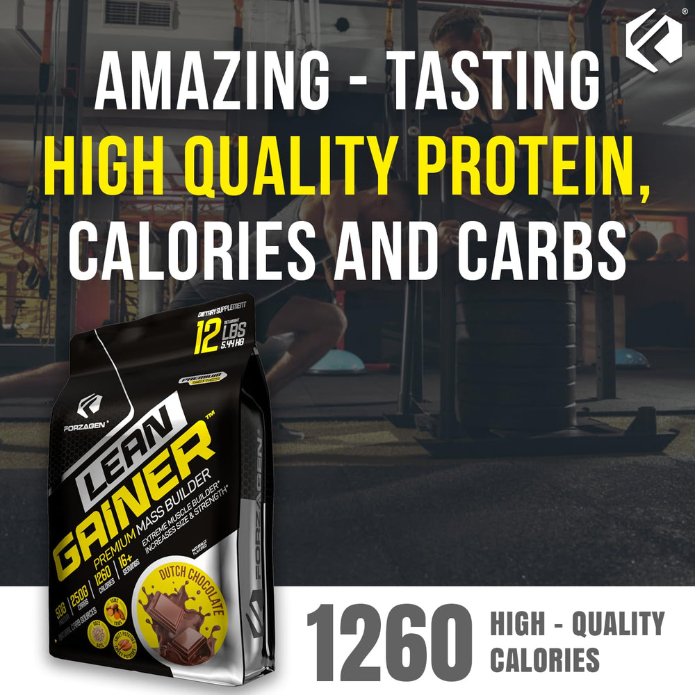 Forzagen Lean Gainer packaging box signals premium mass builder.