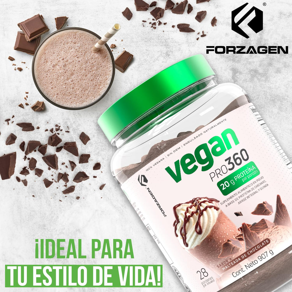 Forzagen Vegan Protein 360 GMO-free label on packaging