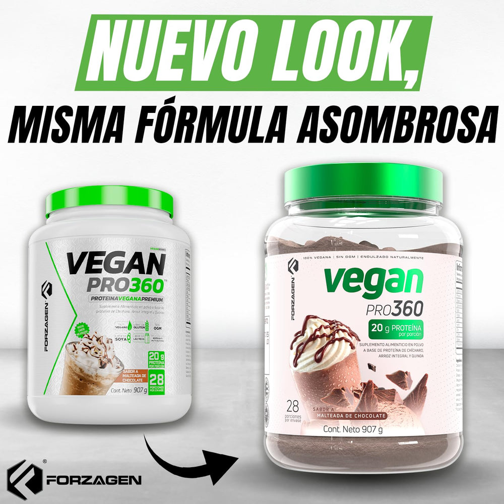 Forzagen Vegan Protein 360 scoop showing easy portioning for convenient shakes