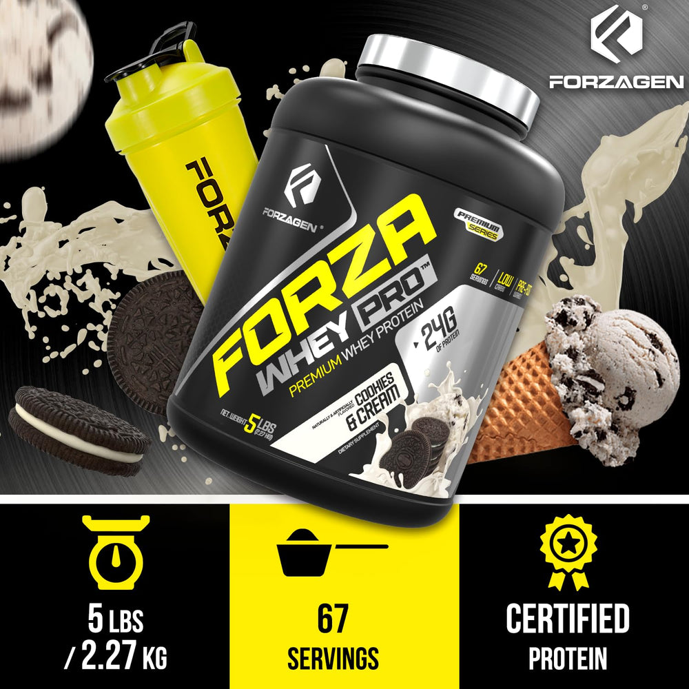 Forzagen Whey PRO 5 lb packaging close-up