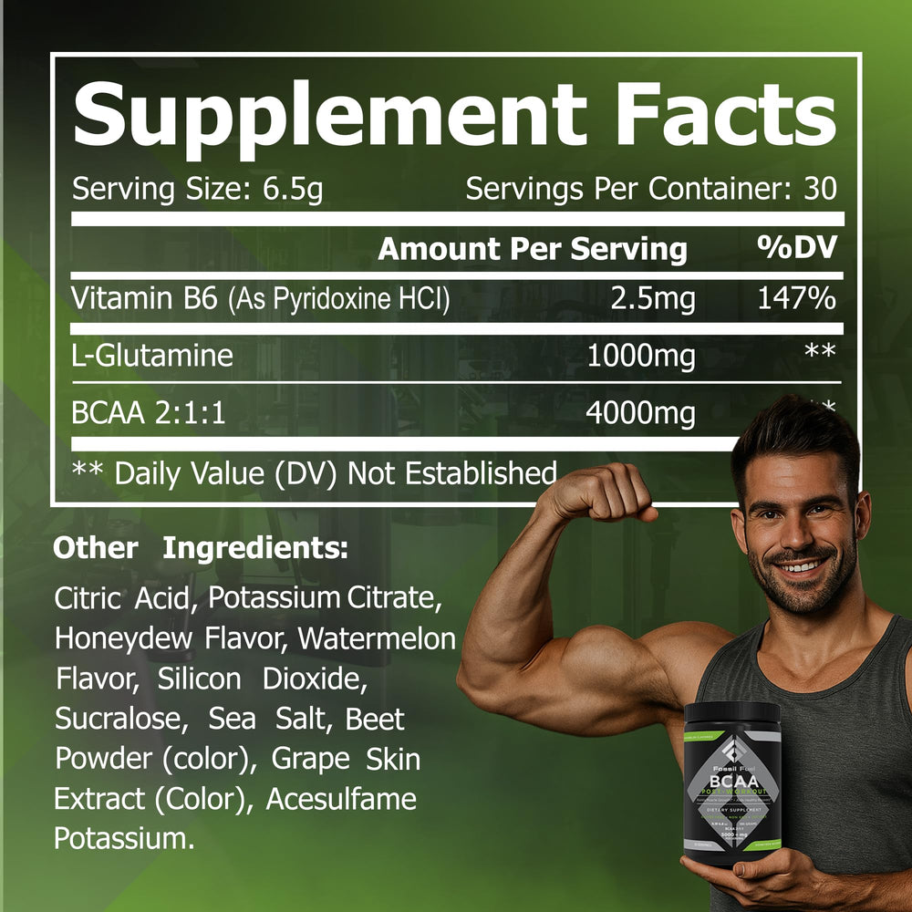 Blended BCAA, Glutamine, Beta-Alanine and Taurine for endurance