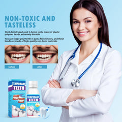 The four included dental tools: mirror, sickle tooth cleaner, probe, and tooth cleaner.