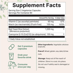 Close-up of the 4-in-1 formula featuring CoQ10, flush-free niacin, and Vitamin C