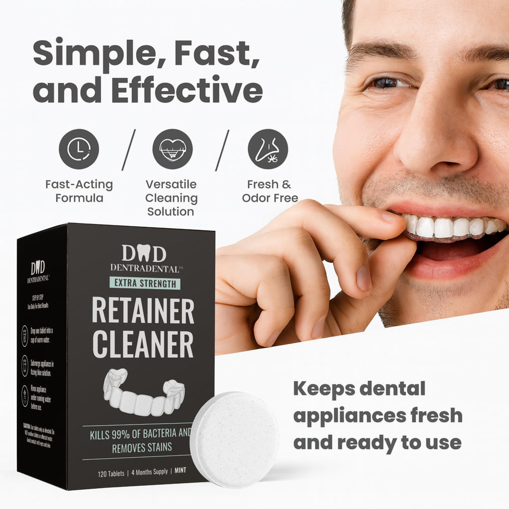 Four-month supply packaging for DENTRA DENTAL cleaning tablets