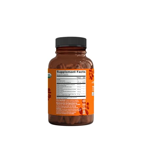 Focus Capsules label highlighting Lion's Mane, Bacopa Monnieri, and Rhodiola