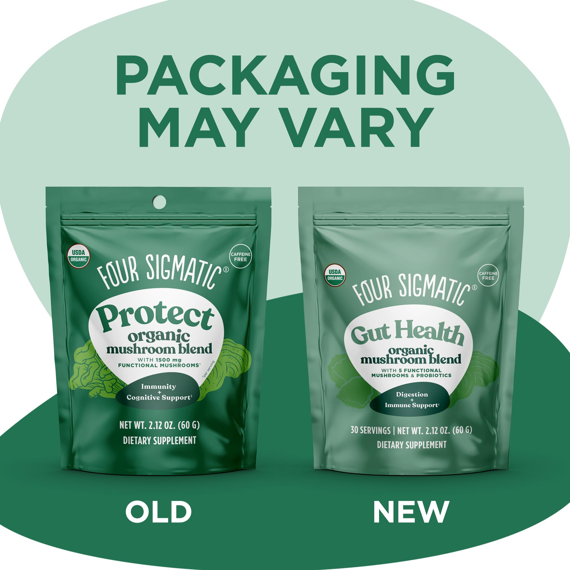 Packaging highlights 10 mushroom species and probiotics