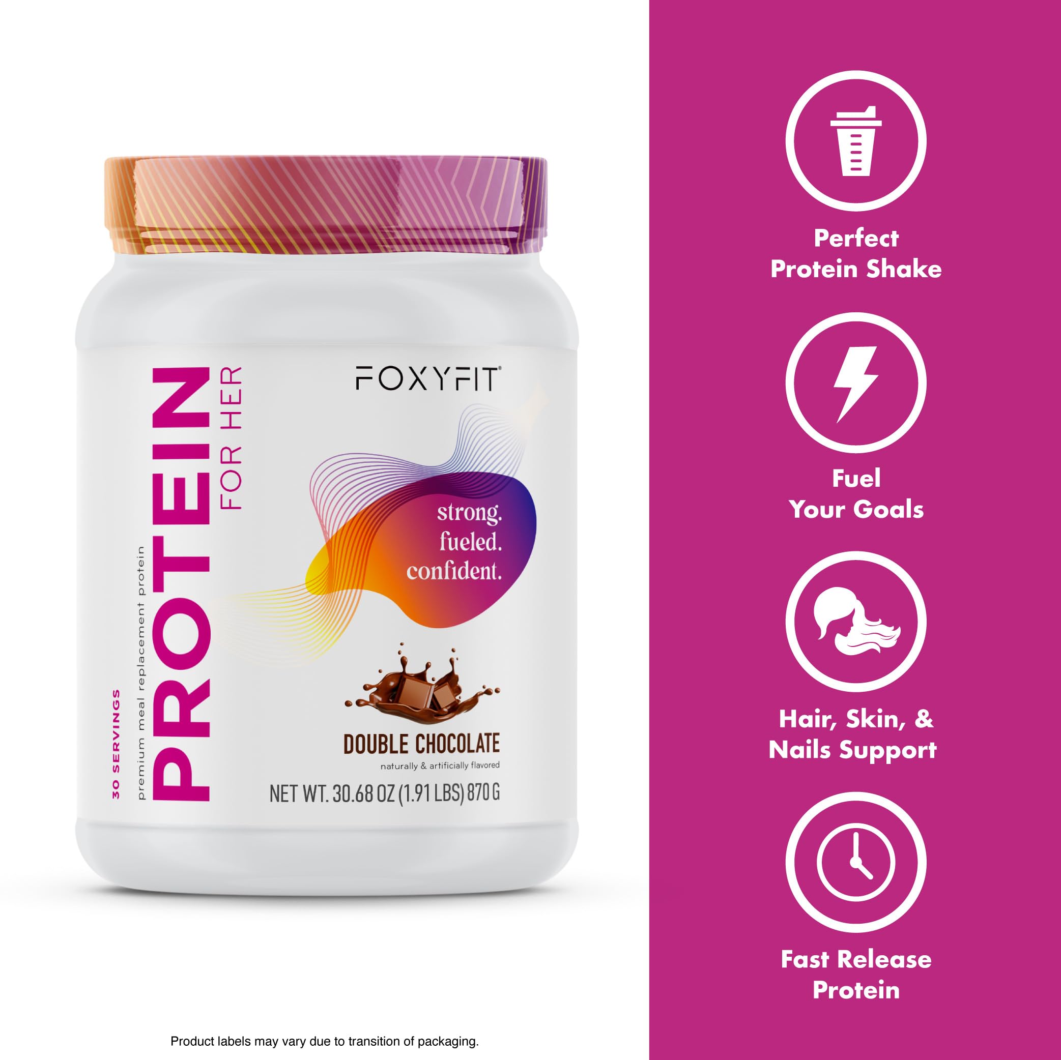 FoxyFit Protein for Her cgmp facility seal confirms quality and safety