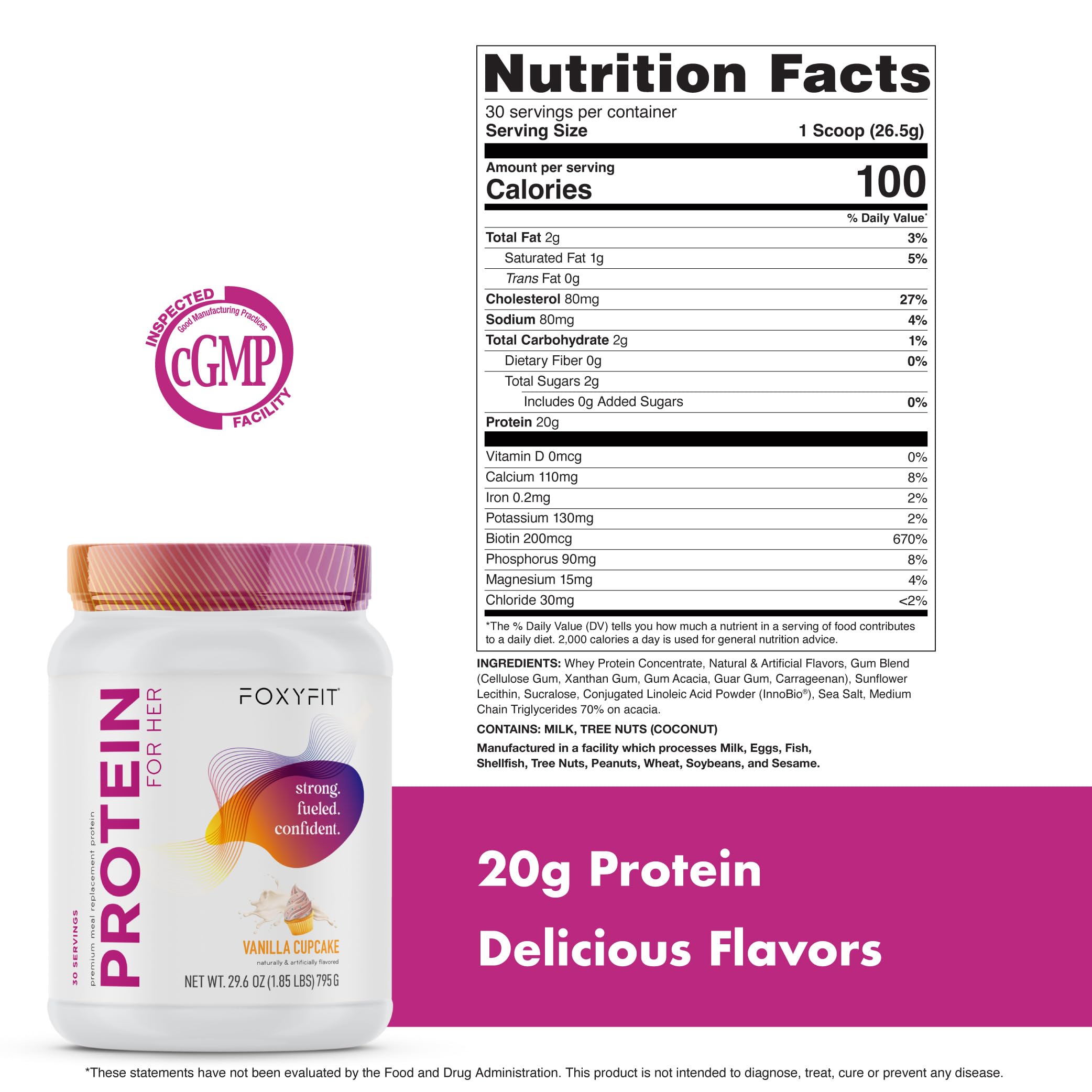 FoxyFit Protein for Her preworkout shake ready in a glass.