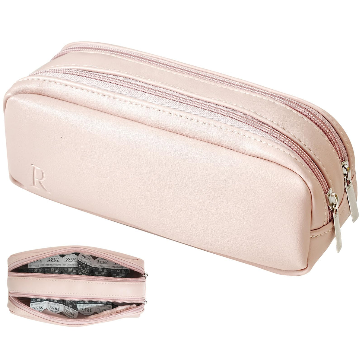 FQDGTFA pink portable lens case front view