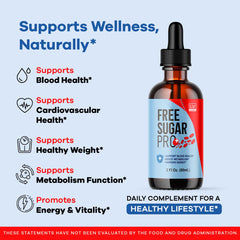 Freesugarpro label detail on bottle