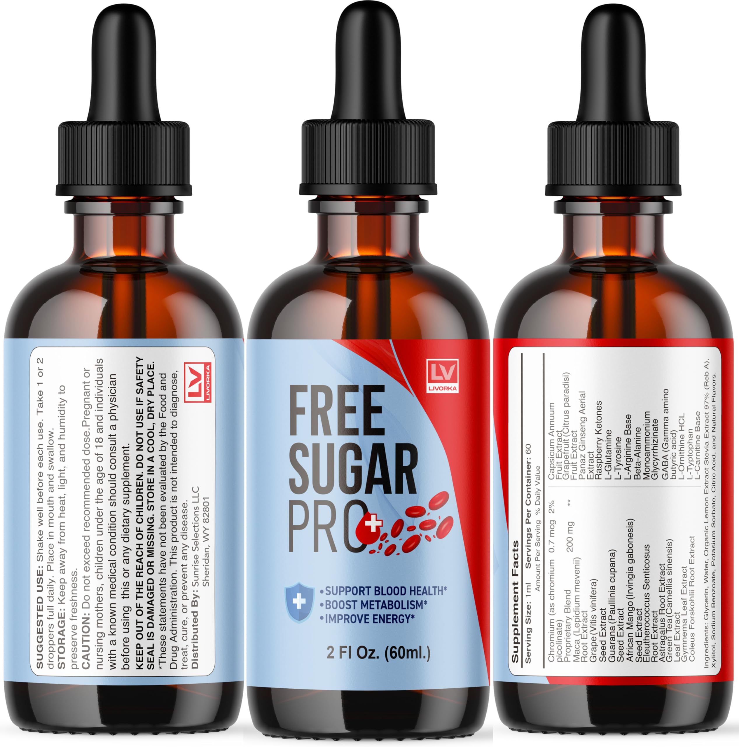 Gift-ready 3-bottle Free Sugar Pro set