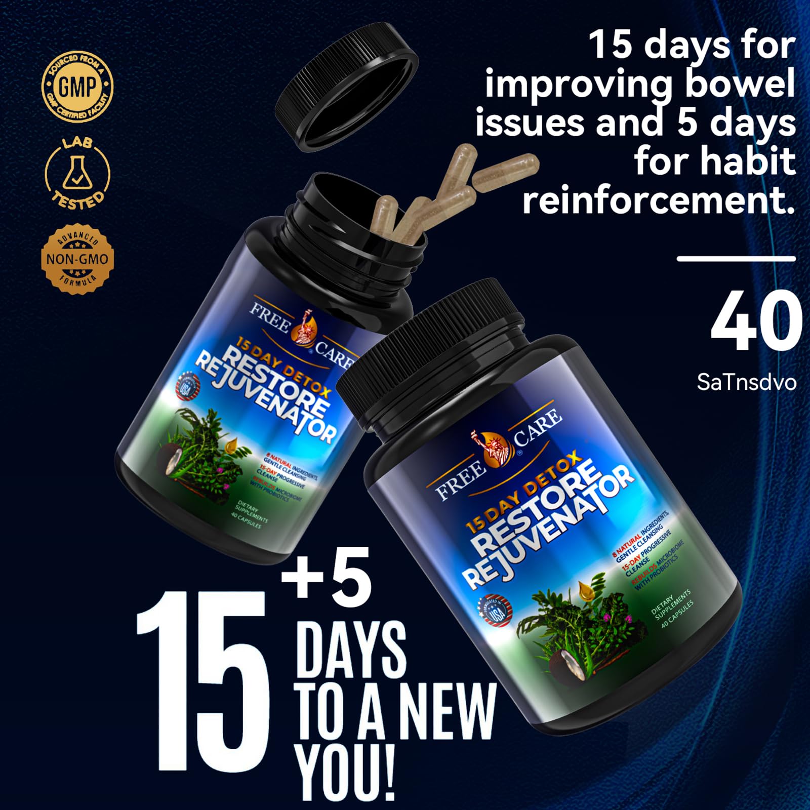 FreeCare Colon Cleanse daily-use format for convenient routine.