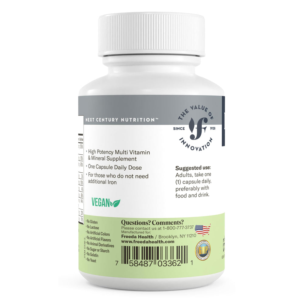 Package of 250 iron-free multivitamin capsules