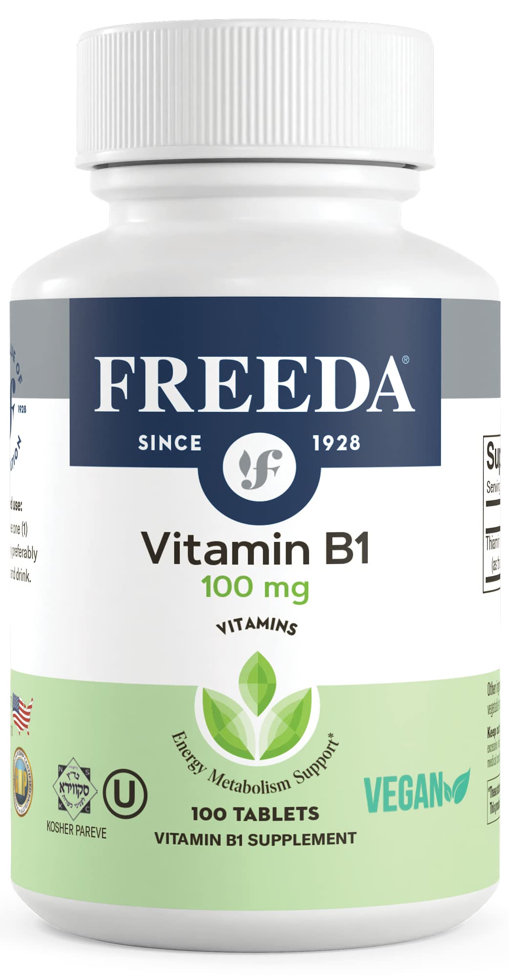 Freeda B1 Thiamine 100 mg bottle front