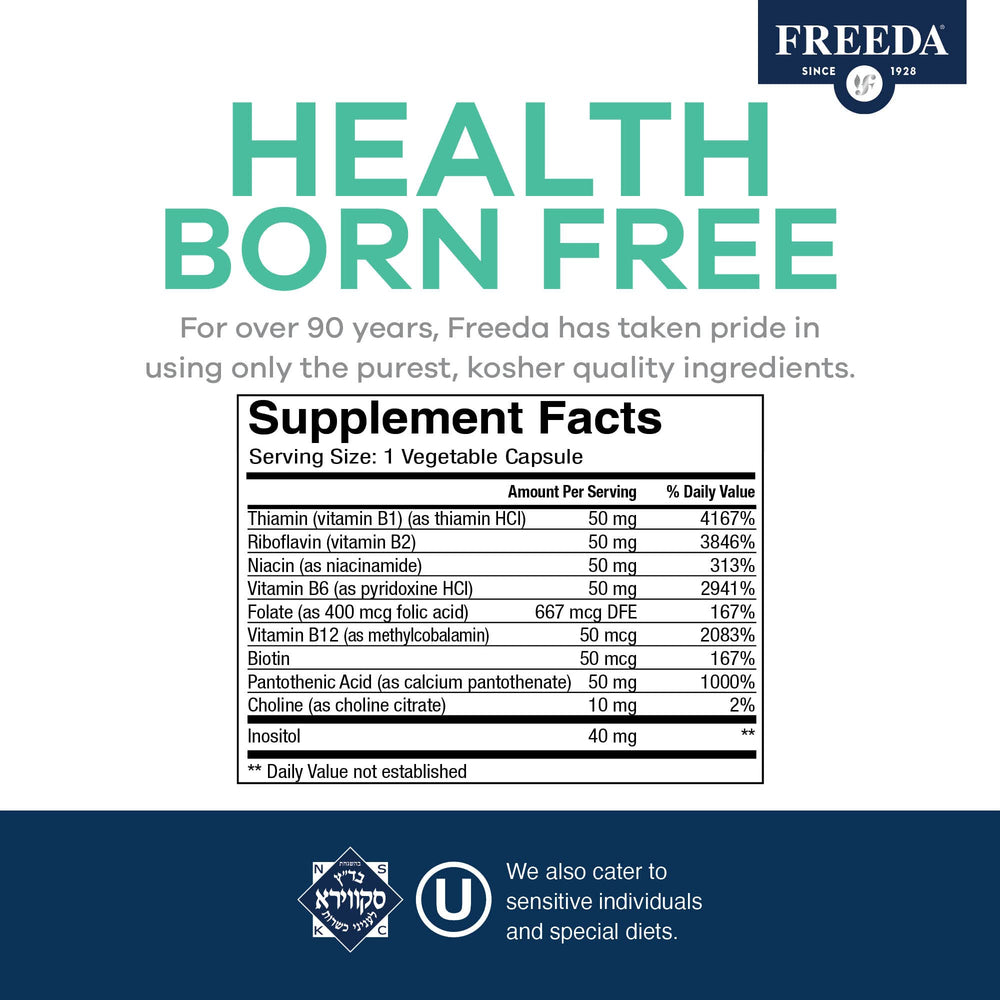Freeda B-50 ingredients list