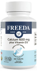 Freeda Calcium 600 mg with Vitamin D3 bottle front view