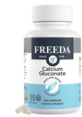 Freeda Calcium Gluconate bottle label